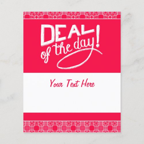 Pink Funny Shopaholic Eat Sleep Shop Promotional Flyer Pink Funny Shopaholic Eat Sleep Shop Promotional Flyer