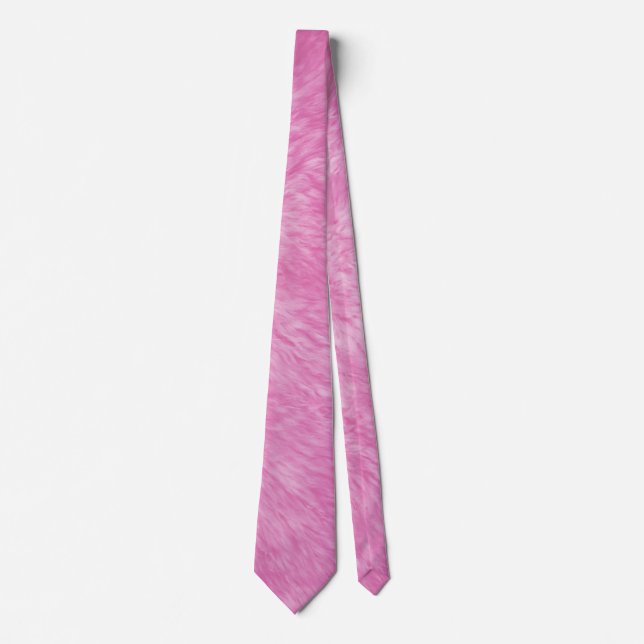 Pink Fur Frenzy Neck Tie (Front)