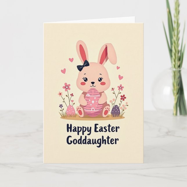 Pink Furry Friend Celebration Card (Front)