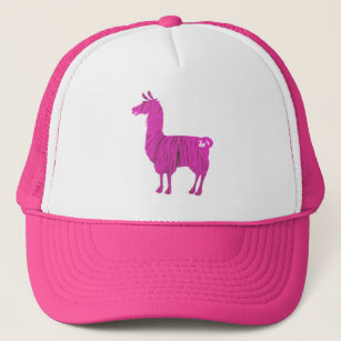 Pink Furry Llama Cap