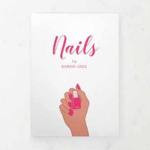 Pink Fuschia Modern Nail Salon Brochure