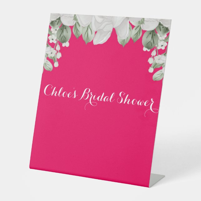 pink fushia  pedestal sign (Front)