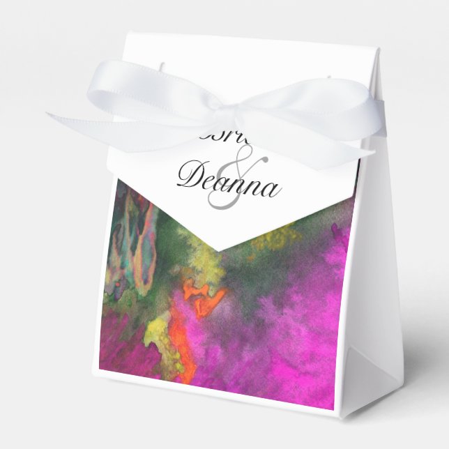 Pink Fusion Favor Boxes (Front Side)