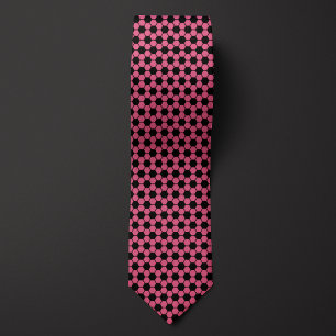 Pink Futbol Soccer Ball Pattern Neck Tie