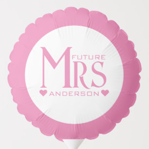 Pink Future Mrs Engagement Party Bridal Shower Balloon