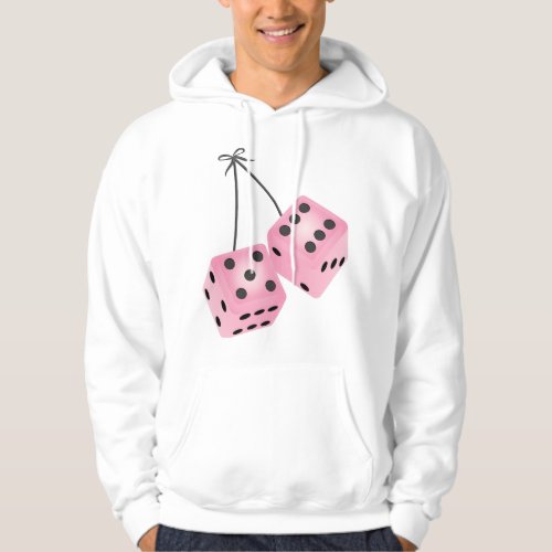 Pink Fuzzy Dice Hoodie