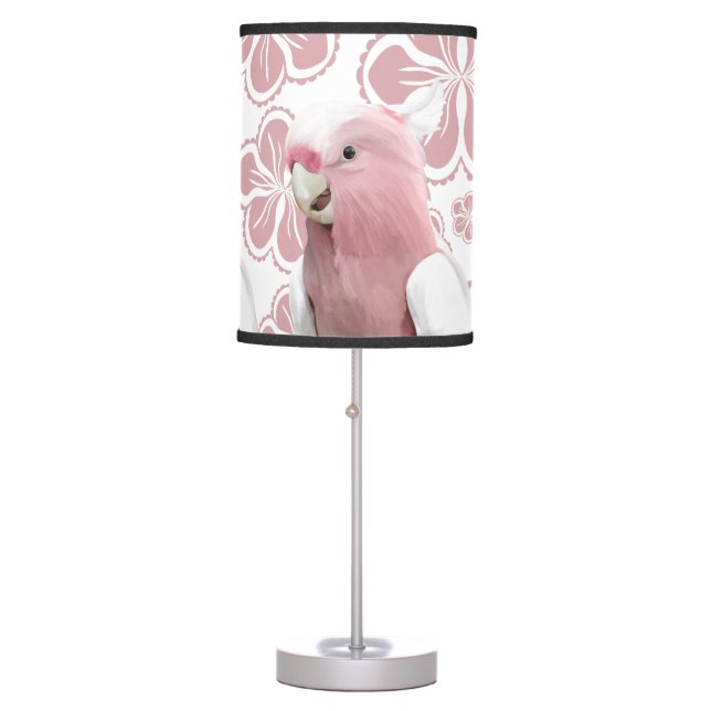 Pink Galah Cockatoo   Table Lamp (Front)