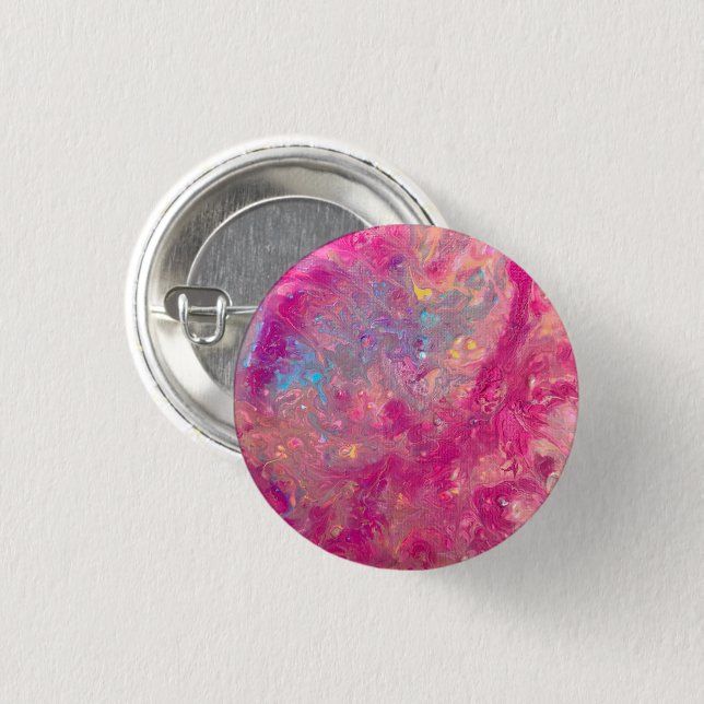 Pink Galaxy badge Button (Front & Back)
