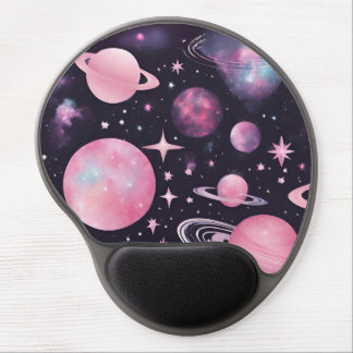 Pink Galaxy Gel Mouse Pad