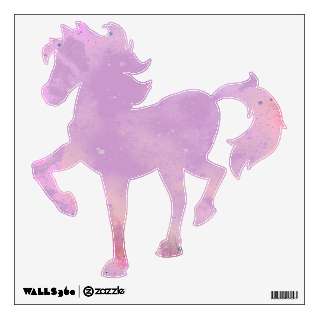 Pink Galaxy Pony Wall Sticker (Front)