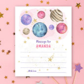 PINK GALAXY SPACE birthday time capsule message