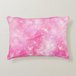 Pink Galaxy Universe Accent Pillow