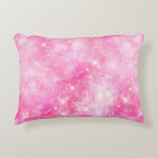 Pink Galaxy Universe Accent Pillow