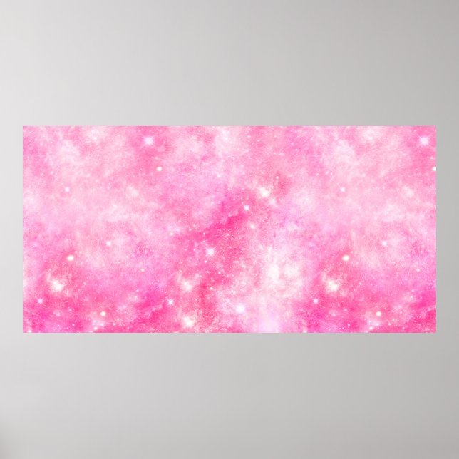 Pink Galaxy Universe Poster (Front)