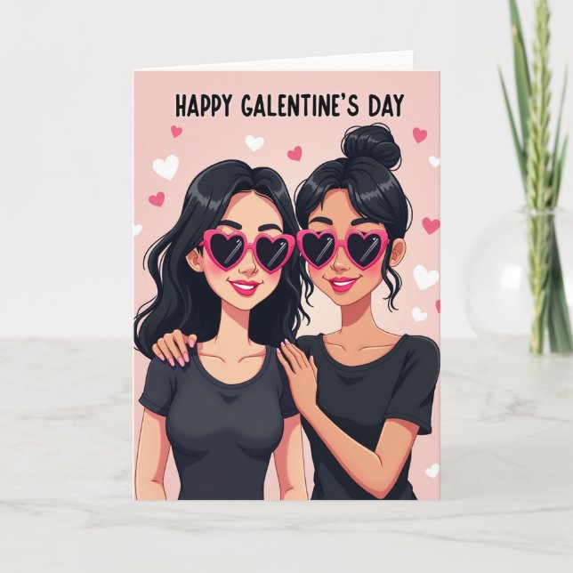 Pink Galentines Day Card (Front)