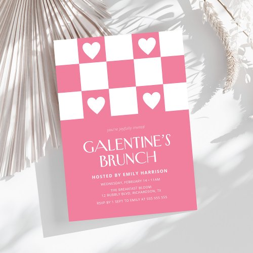Pink Galentines Day Party Invitation
