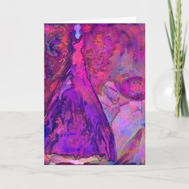 Pink Garden Fairy Greeting Card (Front)