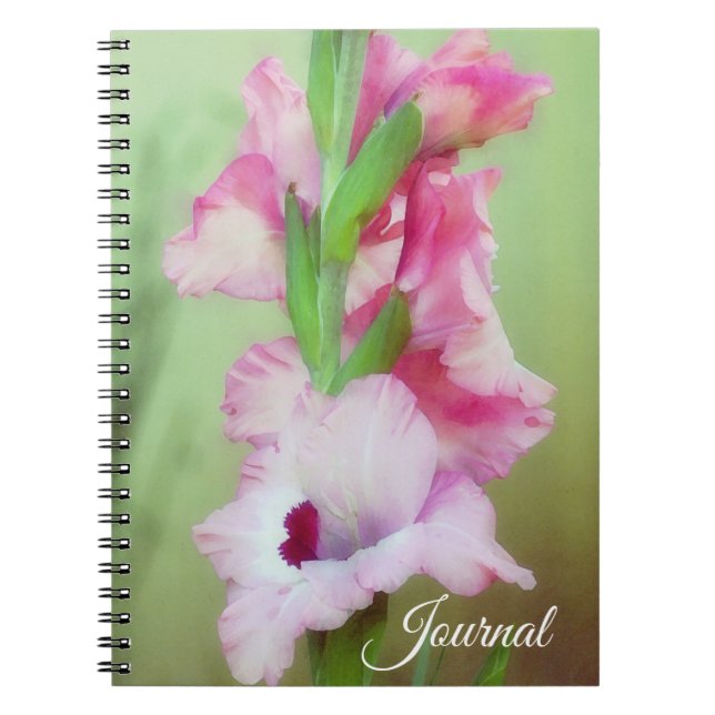 Pink Garden Flowers Art Journal Personalize (Front)