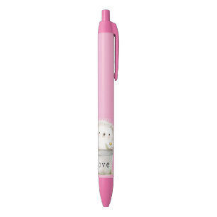 Pink Garden Hedgehog Daisy Flower  Pen