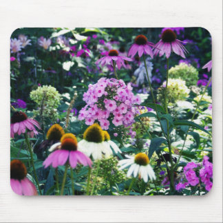 Pink Garden Phlox Landscape with Cone Flowers Mouse Pad