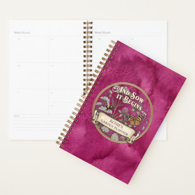Pink Garden Planner – Custom Notebook (Display)