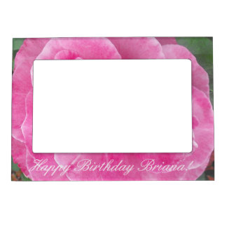 Pink Garden Rose Magnetic Photo Frame
