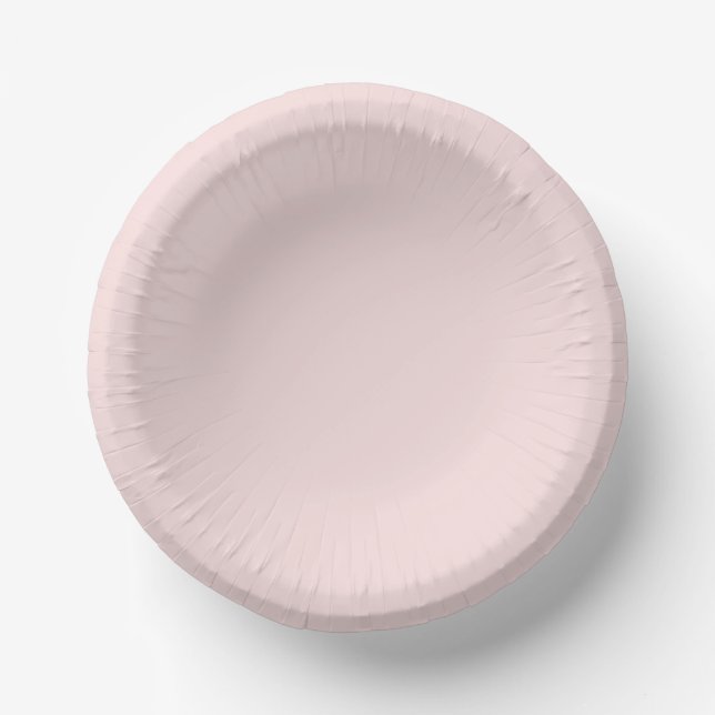 Pink Garden Rose Paper Plate Paper Bowls (Front)