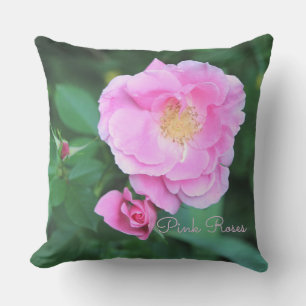 Pink Garden Rose Pillow