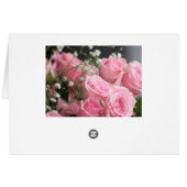 Pink Garden Rose Print Cards (Back Horizontal)
