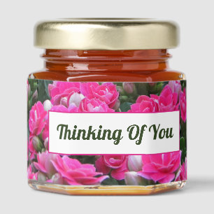 Pink Garden Roses Friendship Thinking Of You Honey Jar Favors