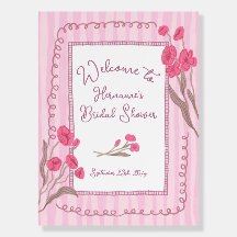 Pink Garden Whimsical Bridal Shower Welcome Sing