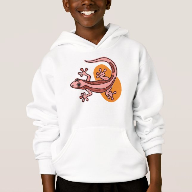 Pink Gecko Kids  Hoodie (Front)