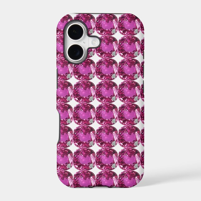 Pink Gem Pattern Iphone Case (Back)