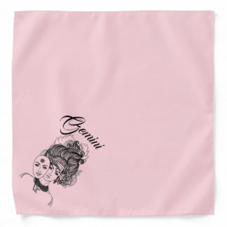 Pink Gemini Masked Lady Zodiac Personal Bandana