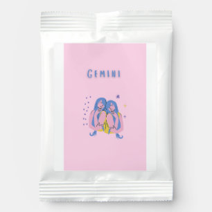 Pink Gemini, zodiac, star sign print Margarita Drink Mix