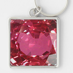Pink Gemstone Keychain