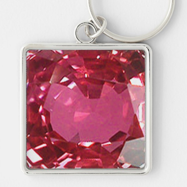 Pink Gemstone Keychain (Front)
