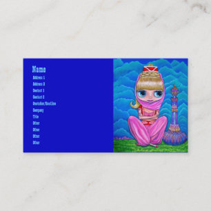 Pink Genie and Her Magic Bottle Business Card