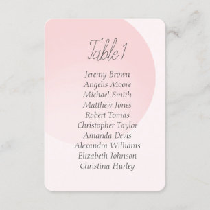 Pink gentle simple seating chart baby shower invitation
