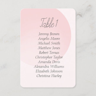 Pink gentle simple seating chart baby shower invitation