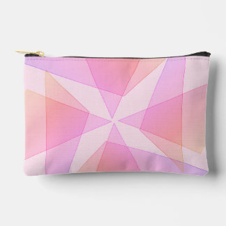 Pink Geometric Accessory Pouch
