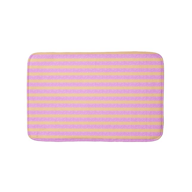 Pink Geometric  Bath Mat (Front)