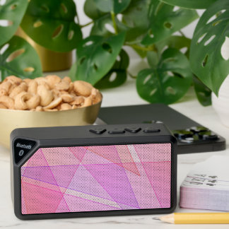 Pink Geometric Bluetooth Speaker