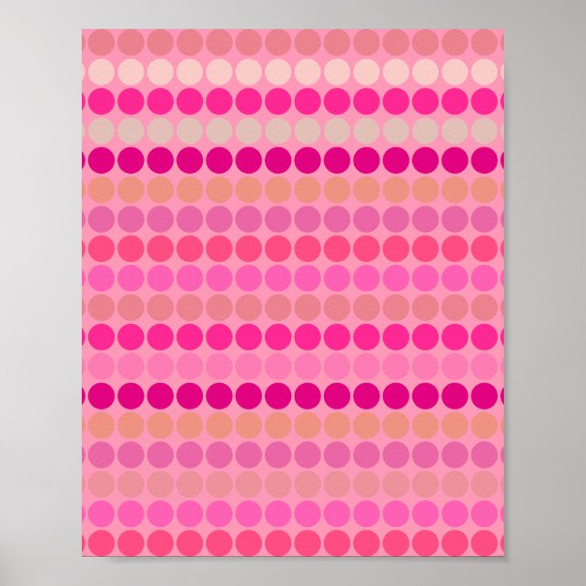 Pink Geometric Circles Poster (Front)