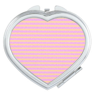 Pink Geometric Compact Mirror