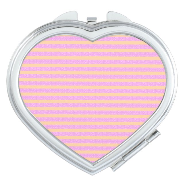 Pink Geometric  Compact Mirror (Front)