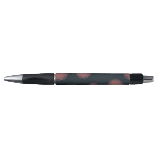 Pink, geometric, cool, trendy flower abstraction pen (Front)