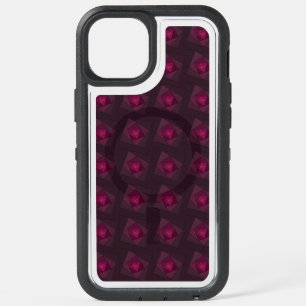 Pink Geometric Crystal Pattern Phone Case
