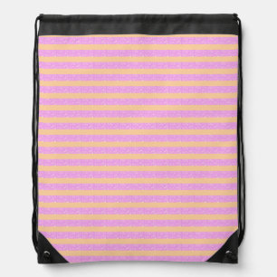 Pink Geometric Drawstring Bag