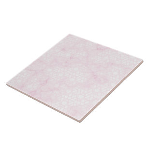 Pink Geometric Dusty Marble Ceramic Tile
